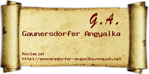 Gaunersdorfer Angyalka névjegykártya